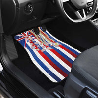 Hawaiian Polynesian Tribal Turtles Car Mats with Lei and Flag Style