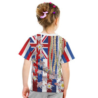 Hawaiian Polynesian Tribal Turtles Kid T Shirt with Lei and Flag Style LT03 - Polynesian Pride