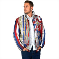 Hawaiian Polynesian Tribal Turtles Padded Jacket with Lei and Flag Style LT03 - Polynesian Pride