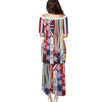 Hawaiian Polynesian Tribal Turtles Puletasi with Lei and Flag Style LT03 - Polynesian Pride