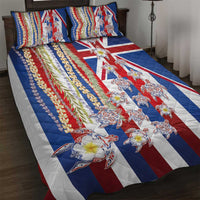 Hawaiian Polynesian Tribal Turtles Quilt Bed Set with Lei and Flag Style LT03 Multicolor - Polynesian Pride