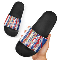 Hawaiian Polynesian Tribal Turtles Slide Sandals with Lei and Flag Style LT03 - Polynesian Pride