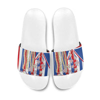 Hawaiian Polynesian Tribal Turtles Slide Sandals with Lei and Flag Style LT03 Multicolor - Polynesian Pride
