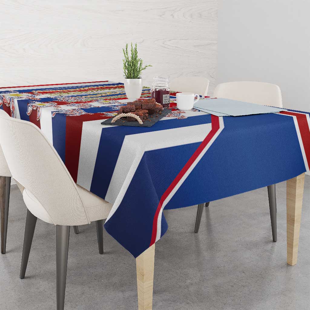 Hawaiian Polynesian Tribal Turtles Tablecloth with Lei and Flag Style LT03 - Polynesian Pride