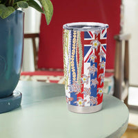 Hawaiian Polynesian Tribal Turtles Tumbler Cup with Lei and Flag Style LT03 - Polynesian Pride