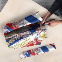 Hawaiian Polynesian Tribal Turtles Umbrella with Lei and Flag Style LT03 - Polynesian Pride