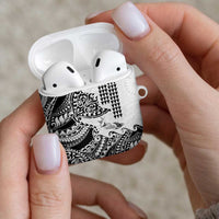 Hawaiian Tribal Manta Ray AirPods Case Kakau Tattoo and Polynesian Art Motif Pattern LT03 - Polynesian Pride