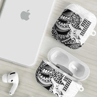 Hawaiian Tribal Manta Ray AirPods Case Kakau Tattoo and Polynesian Art Motif Pattern LT03 - Polynesian Pride