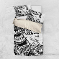 Hawaiian Tribal Manta Ray Bedding Set Kakau Tattoo and Polynesian Art Motif Pattern LT03 US Twin 172cm x 218cm Multicolor - Polynesian Pride
