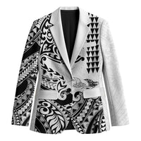 Hawaiian Tribal Manta Ray Blazer Kakau Tattoo and Polynesian Art Motif Pattern