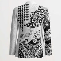 Hawaiian Tribal Manta Ray Blazer Kakau Tattoo and Polynesian Art Motif Pattern