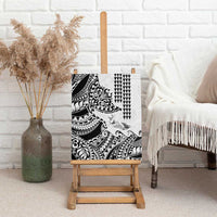 Hawaiian Tribal Manta Ray Canvas Wall Art Kakau Tattoo and Polynesian Art Motif Pattern LT03 - Polynesian Pride