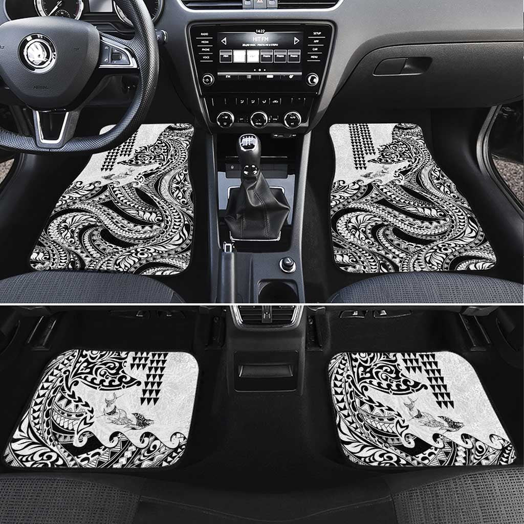 Hawaiian Tribal Manta Ray Car Mats Kakau Tattoo and Polynesian Art Motif Pattern LT03 Set 4pcs Multicolor - Polynesian Pride