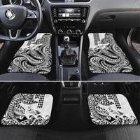 Hawaiian Tribal Manta Ray Car Mats Kakau Tattoo and Polynesian Art Motif Pattern LT03 Set 4pcs Multicolor - Polynesian Pride