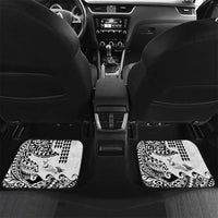 Hawaiian Tribal Manta Ray Car Mats Kakau Tattoo and Polynesian Art Motif Pattern LT03 Set 2pcs - Back Multicolor - Polynesian Pride