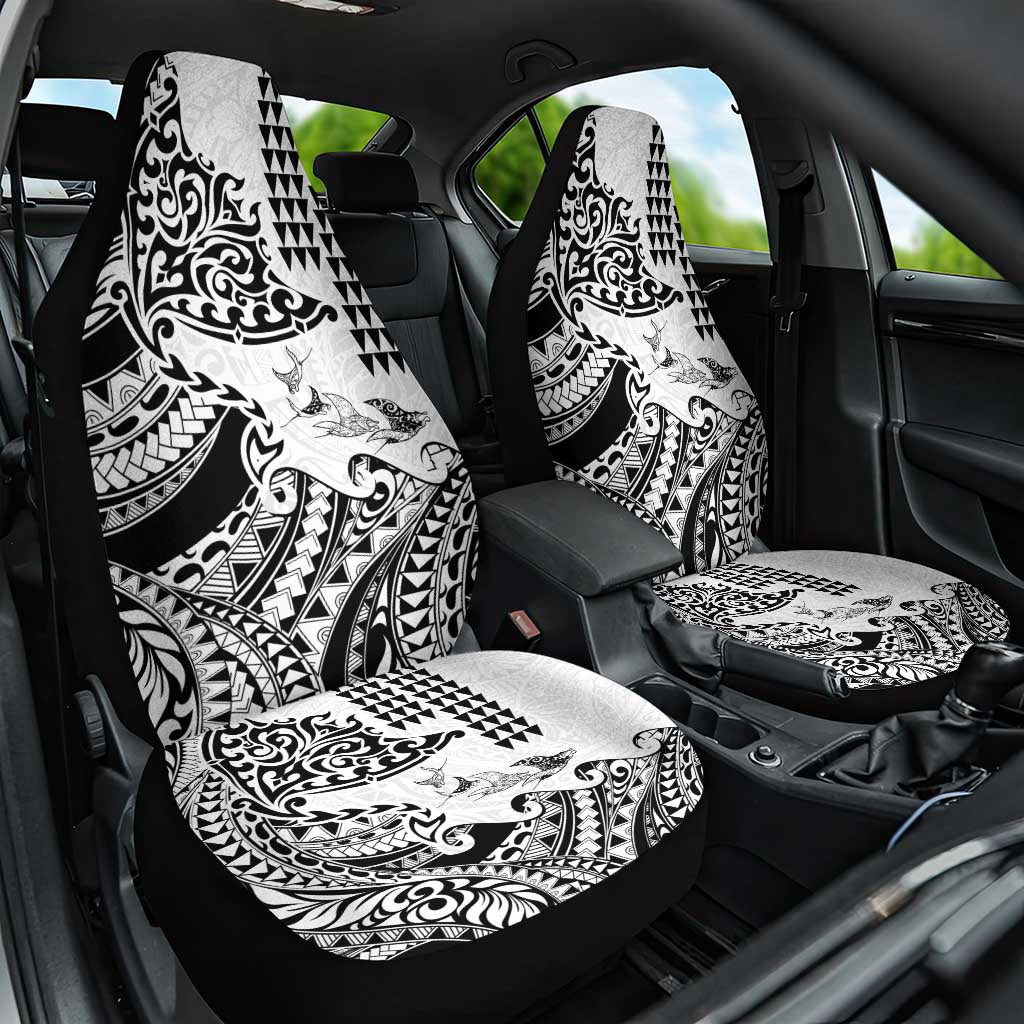 Hawaiian Tribal Manta Ray Car Seat Cover Kakau Tattoo and Polynesian Art Motif Pattern LT03 One Size Multicolor - Polynesian Pride