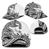 Hawaiian Tribal Manta Ray Classic Cap Kakau Tattoo and Polynesian Art Motif Pattern LT03 - Polynesian Pride