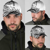 Hawaiian Tribal Manta Ray Classic Cap Kakau Tattoo and Polynesian Art Motif Pattern LT03 - Polynesian Pride