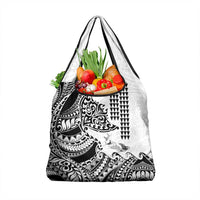 Hawaiian Tribal Manta Ray Grocery Bag Kakau Tattoo and Polynesian Art Motif Pattern LT03 1-pack One Size Multicolor - Polynesian Pride