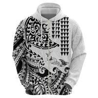 Hawaiian Tribal Manta Ray Hoodie Kakau Tattoo and Polynesian Art Motif Pattern LT03 - Polynesian Pride