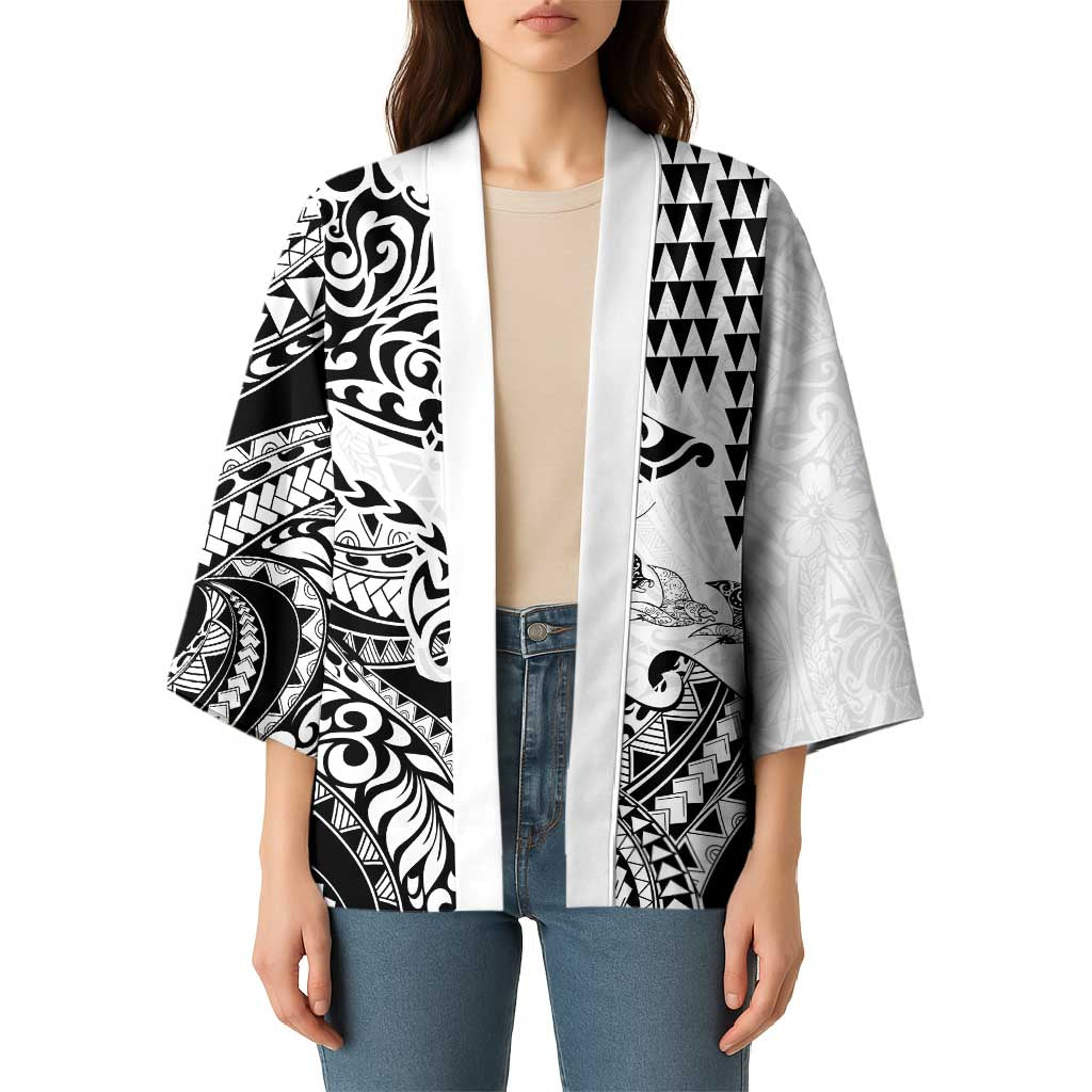 Hawaiian Tribal Manta Ray Kimono Kakau Tattoo and Polynesian Art Motif Pattern LT03 - Polynesian Pride