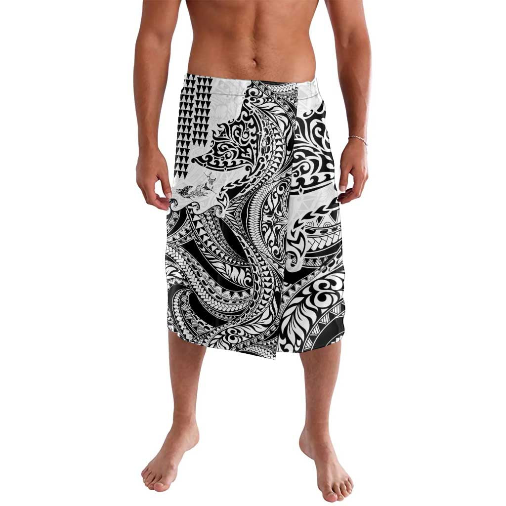Hawaiian Tribal Manta Ray Lavalava Kakau Tattoo and Polynesian Art Motif Pattern LT03 Multicolor - Polynesian Pride
