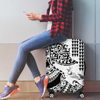 Hawaiian Tribal Manta Ray Luggage Cover Kakau Tattoo and Polynesian Art Motif Pattern LT03 - Polynesian Pride