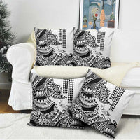 Hawaiian Tribal Manta Ray Pillow Cover Kakau Tattoo and Polynesian Art Motif Pattern LT03 - Polynesian Pride