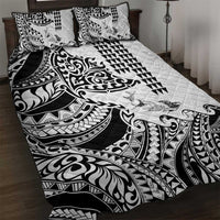 Hawaiian Tribal Manta Ray Quilt Bed Set Kakau Tattoo and Polynesian Art Motif Pattern LT03 Multicolor - Polynesian Pride