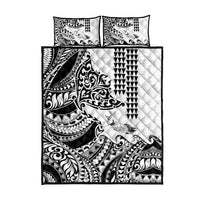 Hawaiian Tribal Manta Ray Quilt Bed Set Kakau Tattoo and Polynesian Art Motif Pattern LT03 - Polynesian Pride