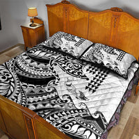 Hawaiian Tribal Manta Ray Quilt Bed Set Kakau Tattoo and Polynesian Art Motif Pattern LT03 - Polynesian Pride