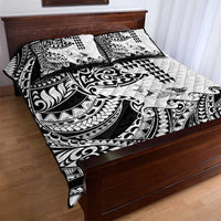 Hawaiian Tribal Manta Ray Quilt Bed Set Kakau Tattoo and Polynesian Art Motif Pattern LT03 - Polynesian Pride