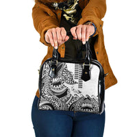 Hawaiian Tribal Manta Ray Shoulder Handbag Kakau Tattoo and Polynesian Art Motif Pattern LT03 One Size Multicolor - Polynesian Pride