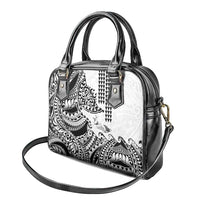 Hawaiian Tribal Manta Ray Shoulder Handbag Kakau Tattoo and Polynesian Art Motif Pattern LT03 - Polynesian Pride