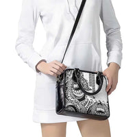 Hawaiian Tribal Manta Ray Shoulder Handbag Kakau Tattoo and Polynesian Art Motif Pattern LT03 - Polynesian Pride