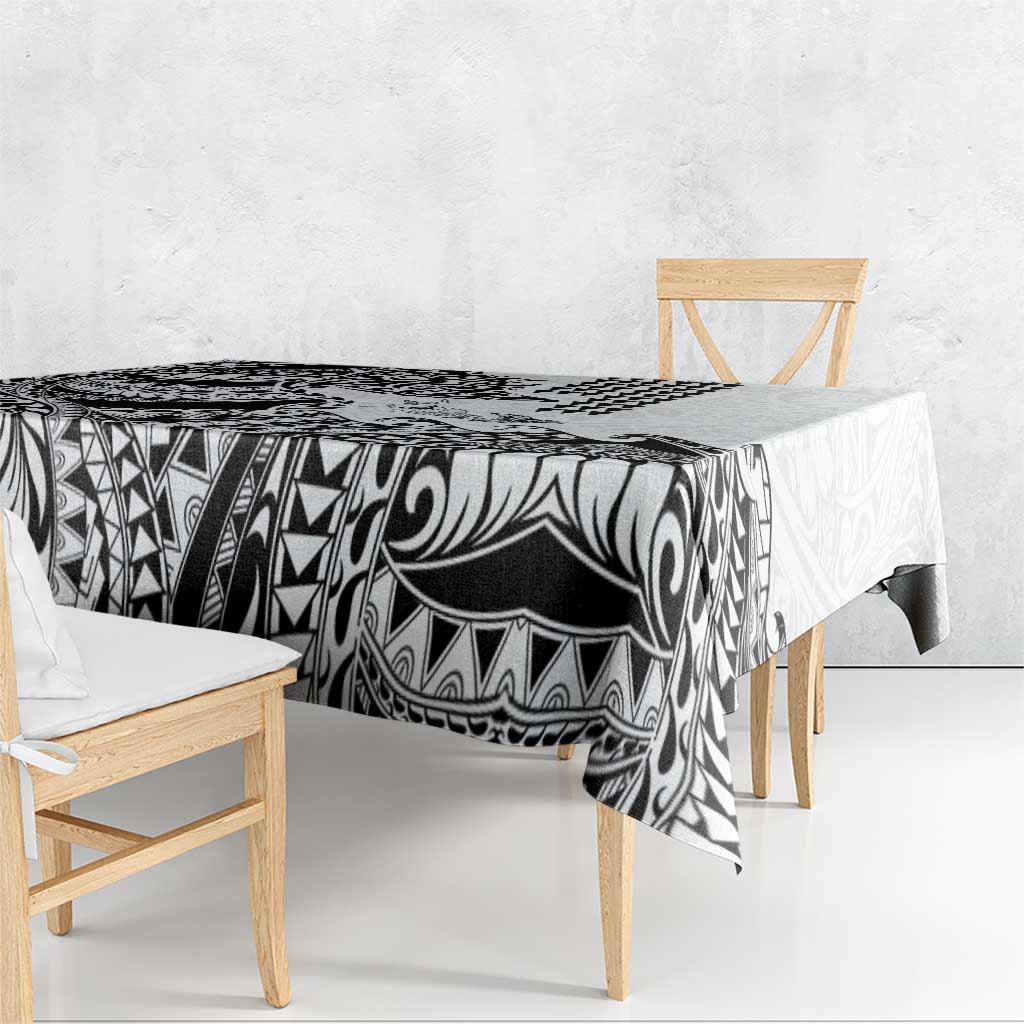 Hawaiian Tribal Manta Ray Tablecloth Kakau Tattoo and Polynesian Art Motif Pattern LT03 - Polynesian Pride