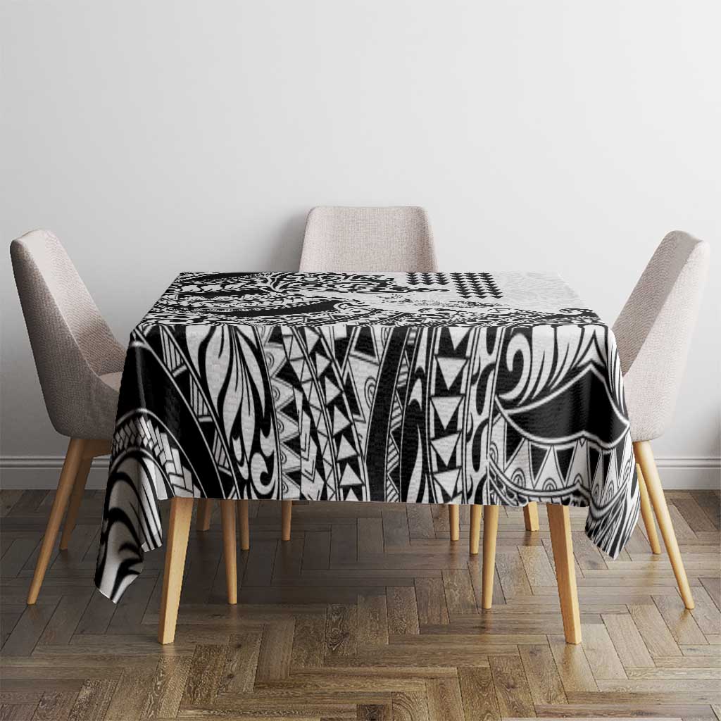 Hawaiian Tribal Manta Ray Tablecloth Kakau Tattoo and Polynesian Art Motif Pattern LT03 - Polynesian Pride