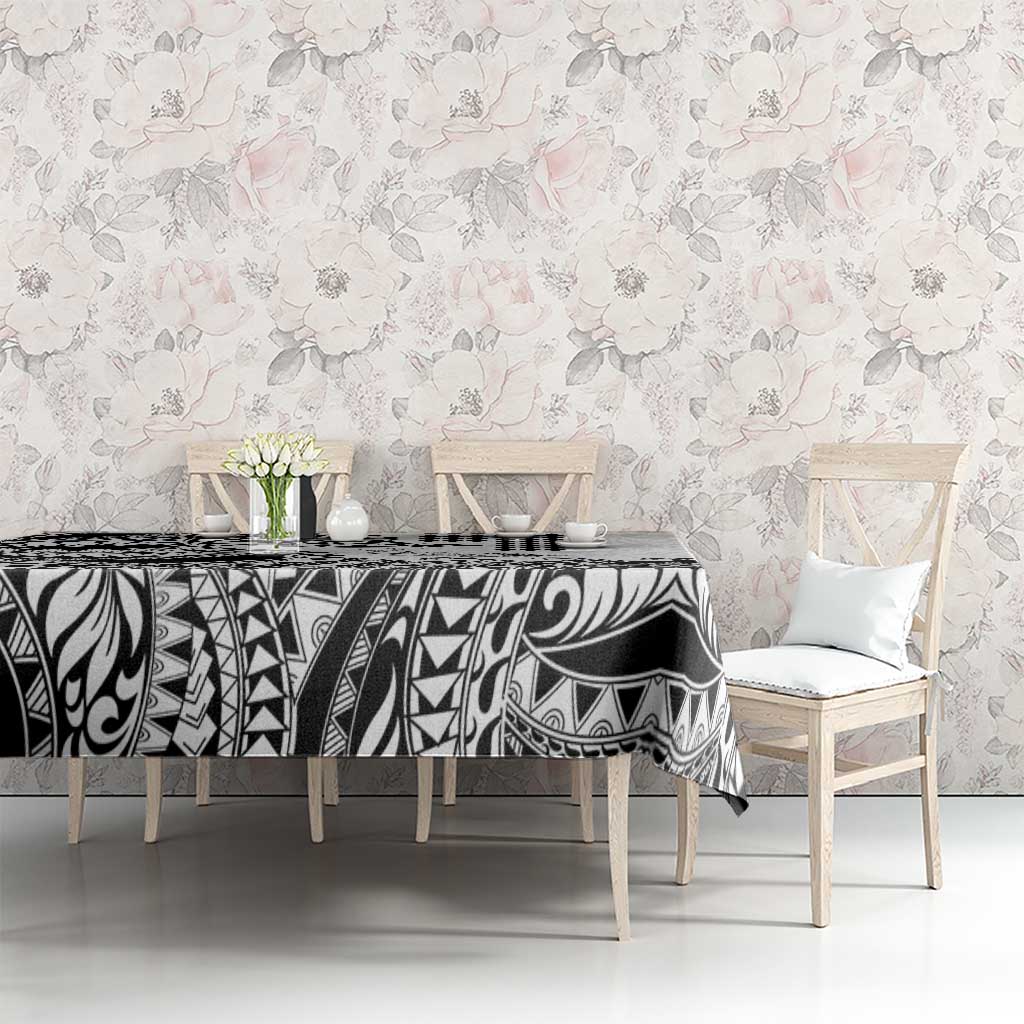 Hawaiian Tribal Manta Ray Tablecloth Kakau Tattoo and Polynesian Art Motif Pattern LT03 - Polynesian Pride