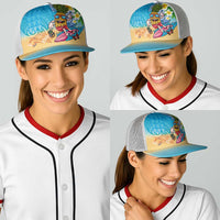 Hawaiian Funny Pineapple Surfing Baseball Net Cap Beach with Tribal Kakau and Plumeria LT03 - Polynesian Pride