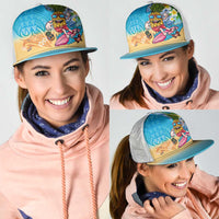 Hawaiian Funny Pineapple Surfing Mesh Trucker Cap Beach with Tribal Kakau and Plumeria LT03 - Polynesian Pride