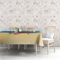 Hawaiian Funny Pineapple Surfing Tablecloth Beach with Tribal Kakau and Plumeria LT03 - Polynesian Pride