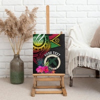 Personalised Vanuatu 44th Anniversary Canvas Wall Art Boars Tusk Tugeta Yumi Selebretem Indipendens Dei LT03 - Polynesian Pride