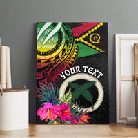Personalised Vanuatu 44th Anniversary Canvas Wall Art Boars Tusk Tugeta Yumi Selebretem Indipendens Dei LT03 - Polynesian Pride