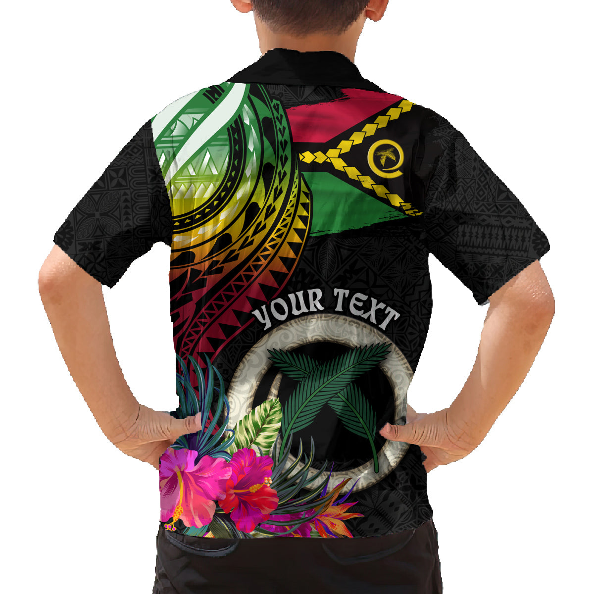 Vanuatu 44th Anniversary Family Matching Tank Maxi Dress and Hawaiian Shirt Boars Tusk Tugeta Yumi Selebretem Indipendens Dei