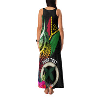 Vanuatu 44th Anniversary Family Matching Tank Maxi Dress and Hawaiian Shirt Boars Tusk Tugeta Yumi Selebretem Indipendens Dei