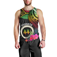 Personalised Vanuatu 44th Anniversary Men Tank Top Boars Tusk Tugeta Yumi Selebretem Indipendens Dei LT03 - Polynesian Pride