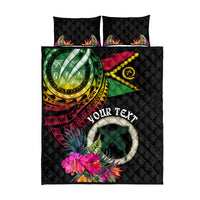Personalised Vanuatu 44th Anniversary Quilt Bed Set Boars Tusk Tugeta Yumi Selebretem Indipendens Dei LT03 - Polynesian Pride
