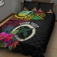 Personalised Vanuatu 44th Anniversary Quilt Bed Set Boars Tusk Tugeta Yumi Selebretem Indipendens Dei LT03 - Polynesian Pride