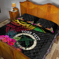 Personalised Vanuatu 44th Anniversary Quilt Bed Set Boars Tusk Tugeta Yumi Selebretem Indipendens Dei LT03 - Polynesian Pride
