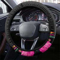 Personalised Vanuatu 44th Anniversary Steering Wheel Cover Boars Tusk Tugeta Yumi Selebretem Indipendens Dei LT03 - Polynesian Pride